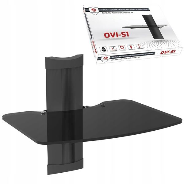 Półka ścienna RTV wisząca Dekoder Konsola DVD 10kg zdjęcie 1