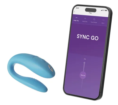 we-vibe sync go turquoise - intymny masażer par, bluetooth, silikon na Arena.pl