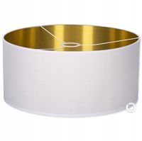 NOWOCZESNY Klosz 50 cm BIAŁY ZŁOTY Abażur