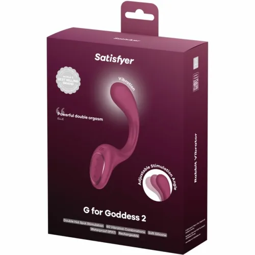 satisfyer g for goddess 2 rabbit, silikonowy, 60 programow, bordeaux na Arena.pl
