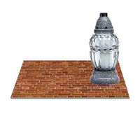 SZKLANA PODSTAWKA POD ZNICZE 40x30cm Rudy mur 193b