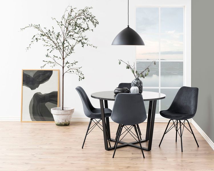 Krzesło Eris VIC szare tapicerowane zdjęcie 5