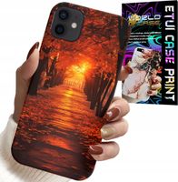 ETUI DO IPHONE 12 - PARK, JESIEŃ, SPADAJĄCE LIŚCIE, PLECKI