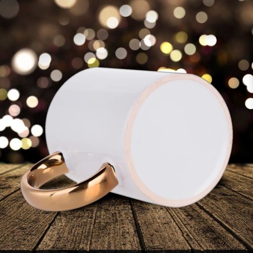 Kubek z uszkiem GOLD z Twoim nadrukiem na Arena.pl