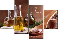 120CM 80CM ZEGAR 4 ELEM AROMATYCZNA OLIWA OLIWEK OBRAZ ŚCIENNY