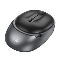 2 x HOCO mysz komputerowa bezprzewodowa 2,4G 1600 dpi GM34 szaro czarna