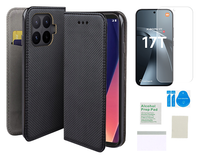 Etui z klapką do XIAOMI 17T 5G smart magnet czarny case + folia ochronna