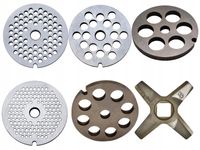 nóż nr 8 dwustronny + 5 sitek do maszynek zelmer o komorze mielenia nr 8