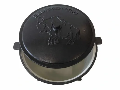 EMALIOWANY KOCIOŁEK 4L - gar garnek myśliwski żeliwny węgierski prażonki zdjęcie 10