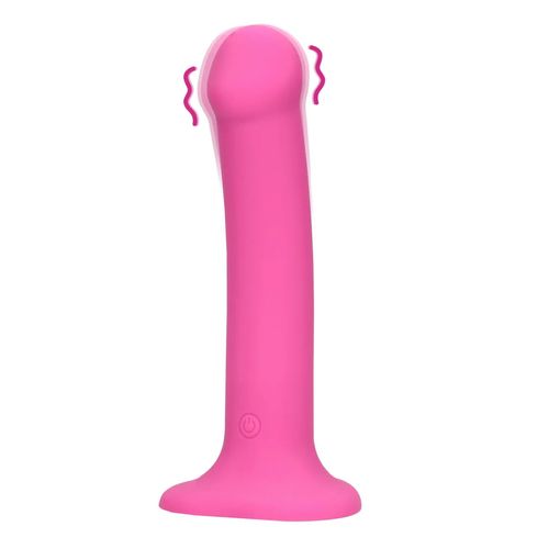 non-phallic vibrating dildo - medium - powerful pink na Arena.pl