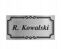 TABLICZKA nierdzewna laminat GRAWEROWANA Z TWOIM NAZWISKIEM na drzwi dom