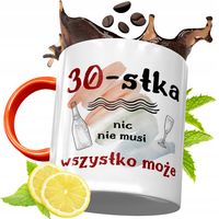 Kubek Pomarańczowy Urodziny 30 30Ste Prezent