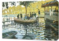 Obraz 70x50cm La Grenouillère, Monet Vintage do Salonu