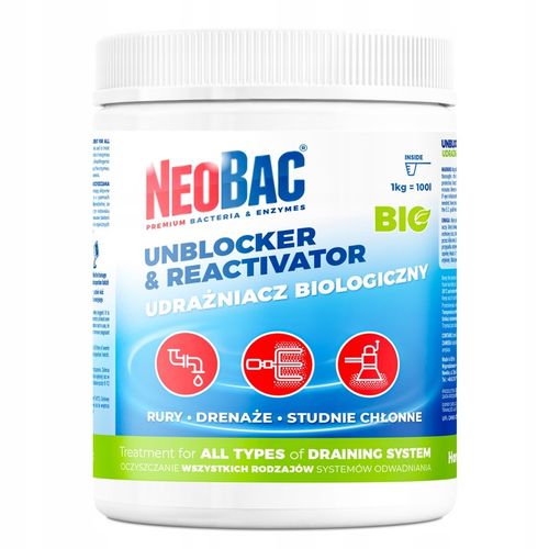 UDRAŻNIACZ do DRENAŻU rur drenarskich UDRAŻNIANIE DRENAŻU NeoBac na Arena.pl