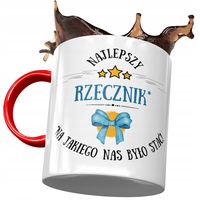 Kubek Czerwony Dla Rzecznika Najlepszy Rzecznik Z Nadrukiem Ze Zdjęciem