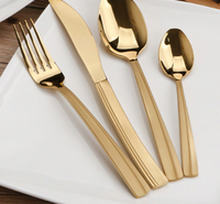 Sztućce - NEW DESIGN 4 Szt -ZŁOTE - NIEBIESKIE - Okazja