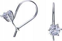 Srebrne kolczyki 925 białe cyrkonie 1,40g oryginalne w prezencie bigiel zam