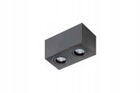 Lampa sufitowa czarna reflektor do salonu kuchni przedpokoju BRANT 2 SQUARE