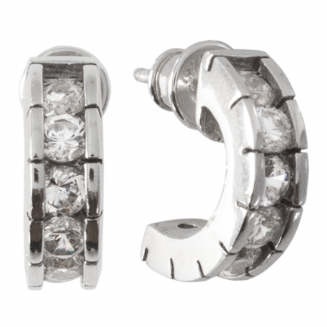 SREBRNE KOLCZYKI Z CYRKONIAMI NA SZTYFT SREBRO PRÓBY 925 na Arena.pl