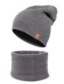 Zimowy zestaw męski czapka z kominem HZ0001 Heyo