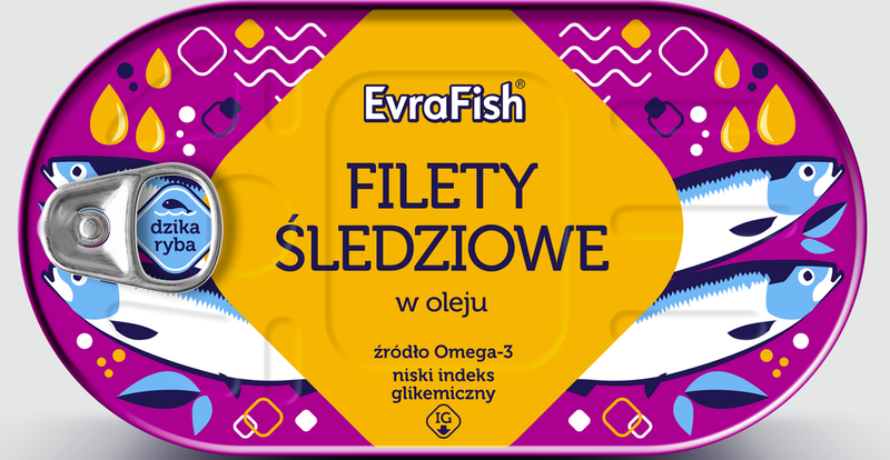 EVRA FILETY ŚLEDZIOWE W OLEJU 170G zdjęcie 1