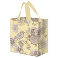 torba na zakupy 10l 25x15x27cm ptaszki kremowa 1szt