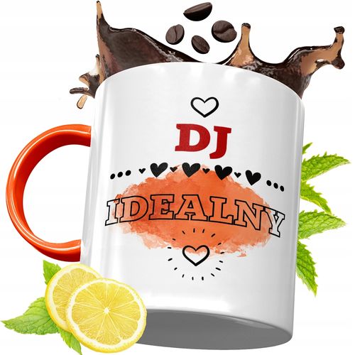 Kubek Pomarańczowy Dla Dja Prezent Z Nadrukiem Ze Zdjęciem na Arena.pl