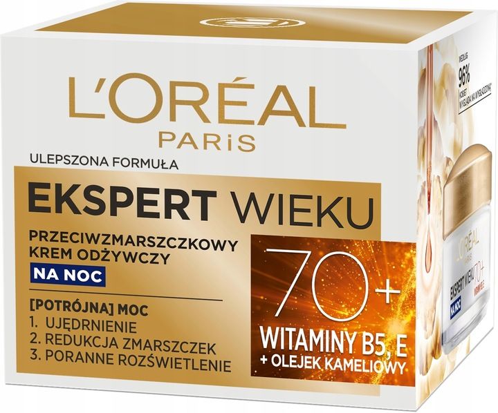 Loreal Ekspert Wieku 70+ Przeciwzmarszczkowy Krem Do Twarzy Na Noc 50ml zdjęcie 6