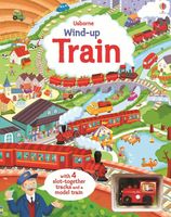 Wind-up train book with slot-together tracks and a model train Fiona Watt