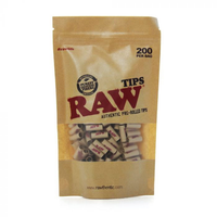 ustniki papierowe raw prerolled tips w woreczku - 200 sztuk