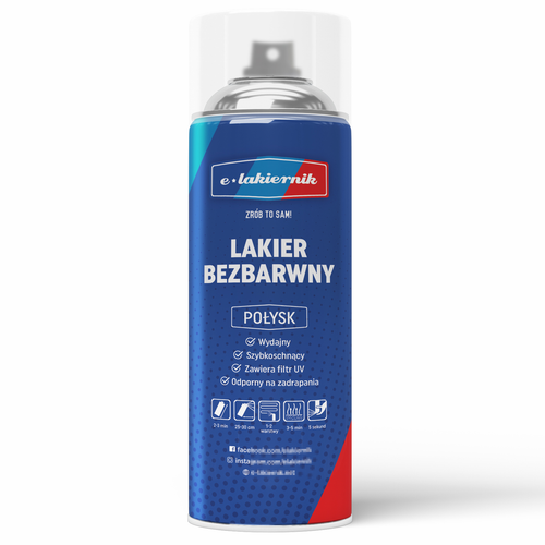 lakier samochodowy w sprayu + bezbarwny połysk ford moondust silver na Arena.pl