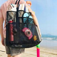 TORBA PLAŻOWA SIATKA NA ZAKUPY NA PLAŻĘ LEKKA MOCNA SHOPPER ECO WIELORAZOWA