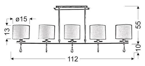 Estera ampla 5x40W E14 chrom na Arena.pl