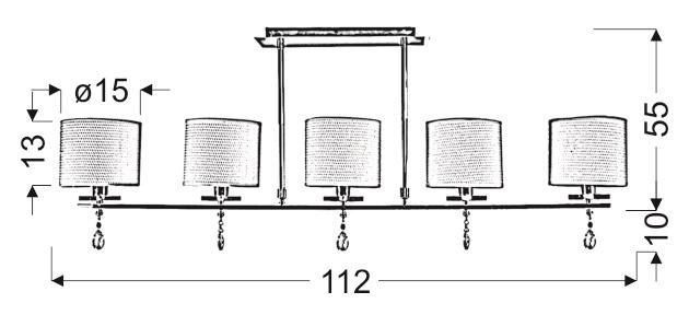 Estera ampla 5x40W E14 chrom zdjęcie 4