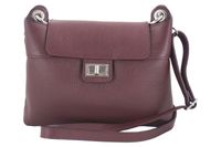 Torebka damska skórzana crossbody - Bordowa