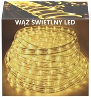 WĄŻ ŚWIETLNY 720LED LAMPKI CHOINKOWE ZEWNĘTRZNY GIRLANDA 30m BIAŁY CIEPŁY