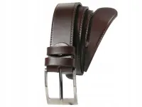 cezmar klasyczny pasek skórzany męski - ciemny brąz 3,5 cm