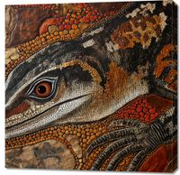 Obraz 90x90cm Oko Jaszczurki
