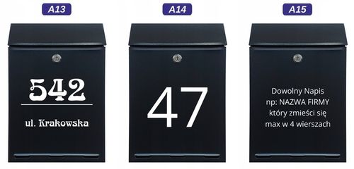 Skrzynka na listy A-4 z Napisem - nadruk UV na Arena.pl