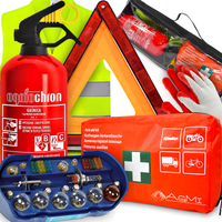 GAŚNICA 1KG TRÓJKĄT APTECZKA KAMIZELKA ZESTAW ŻARÓWEK ZAPASOWYCH TORBA