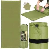 MATA SAMOPOMPUJĄCA KARIMATA 180x50cm MIĘKKA ZIELONA GRUBA POKROWIEC MATERAC