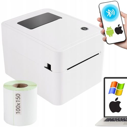 Drukarka etykiet kurierskich, termiczna, bluetooth, USB, + Rolka 100x150 na Arena.pl