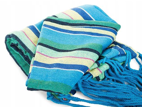 TURKUSOWY HAMAK OGRODOWY W PASKI LATO 200X80 POKROWIEC na Arena.pl