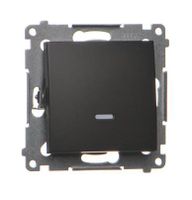 Simon54 Łącznik jednobiegunowy podświetlany DW1L.01/49 czarny