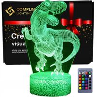 Lampka 3D nocna led usb + pilot Dinozaur T-Rex