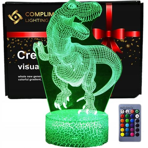 Lampka 3D nocna led usb + pilot Dinozaur T-Rex na Arena.pl