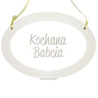ramka szklana owal zawieszka kochana babcia
