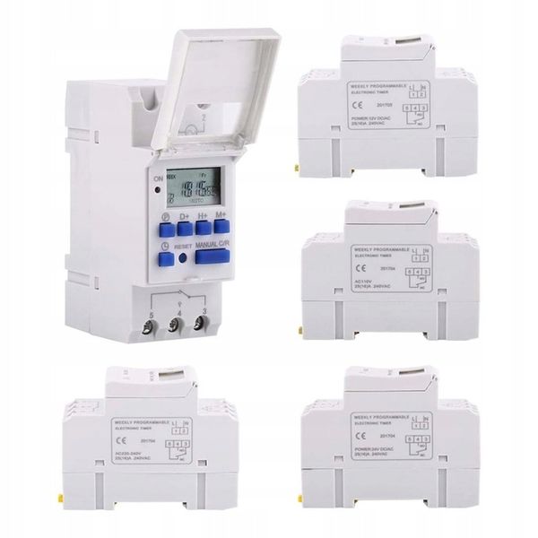 PROGRAMATOR CZASOWY SZYNĘ CYFROWY TYGODNIOWY Programowalny Zegar Cyfrowy zdjęcie 6