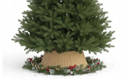 NATURALNA OSŁONA CHOINKOWA W STYLU BOHO RATTAN NA DONICĘ STOJAK POD CHOINKĘ na Arena.pl