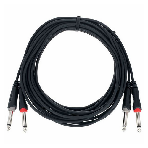 Kabel przewód audio sygnałowy 2x Jack 6,3 mm 6 m Cordial EU 6 PP na Arena.pl